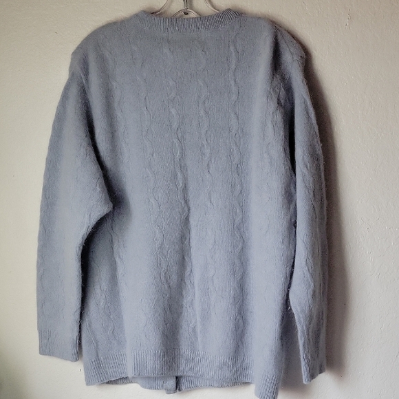 Colonial Consepts New Zeland Wool Angora Women's Light Blue Sweater Size XL - Picture 2 of 8